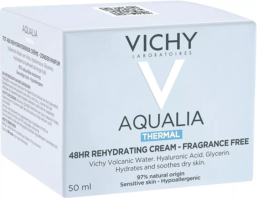 Bezzapachowy krem nawilżający - Vichy Aqualia Thermal 48H Rehydrating Cream Fragrance Free — Zdjęcie N2