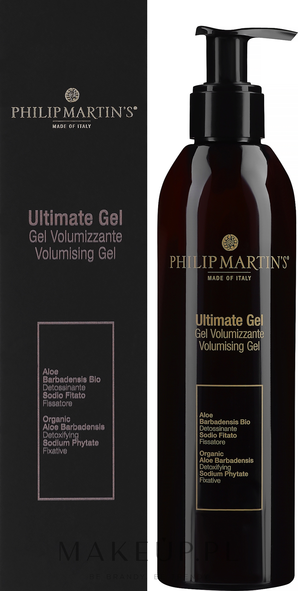 Naturalny żel z aloesem o średnim utrwaleniu do włosów - Philip Martin's Ultimate Gel — Zdjęcie 200 ml
