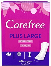 Codzienne podpaski higieniczne o delikatnym zapachu, 48 sztuk - Carefree Plus Large Light Scent — Zdjęcie N2