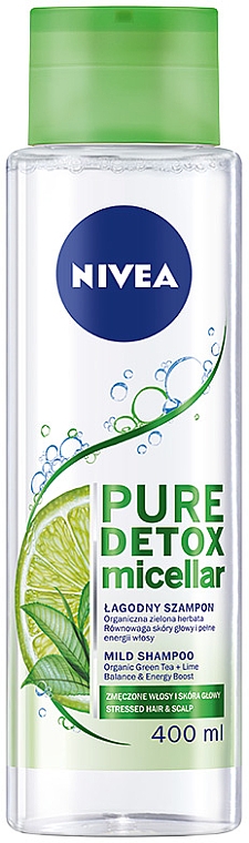 Detoksykujący szampon micelarny - NIVEA Pure Detox Micellar Shampoo — Zdjęcie N1
