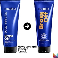 Maska neutralizująca miedziane i żółte odcienie włosów brunetki - Matrix Total Results Brass Off Neutralizating Dyes Mask — Zdjęcie N2
