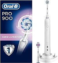 Zestaw - Oral-B Pro 900 Sensi UltraThin D16.524.3U (toothbrush + charger/1pc + nozzle/2pcs) — Zdjęcie N2