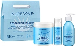 Zestaw do twarzy - Aloesove Blue (clean/emulsion/190ml + b/f/cr/250ml + f/ser/30ml) — Zdjęcie N1