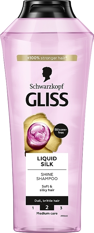Szampon do matowych i łamliwych włosów - Gliss Kur Liquid Silk Shampoo — Zdjęcie N1