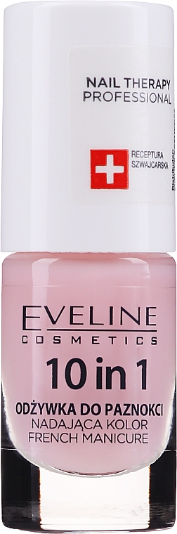 Skoncentrowana odżywka do paznokci nadająca kolor 10 w 1 - Eveline Cosmetics Nail Therapy Professional  — Zdjęcie N2