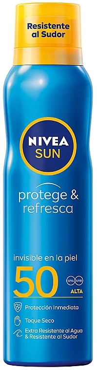 Mgiełka do twarzy z filtrem przeciwsłonecznym - NIVEA SUN Protects & Refreshes Mist Spf50 — Zdjęcie N1