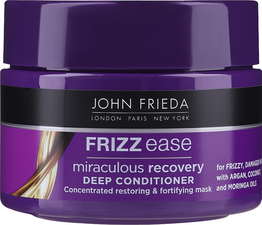 Skoncentrowana odbudowująca maska wzmacniająca do niesfornych włosów suchych i zniszczonych - John Frieda Frizz Ease Miraculous Recovery Deep Conditioner Mask