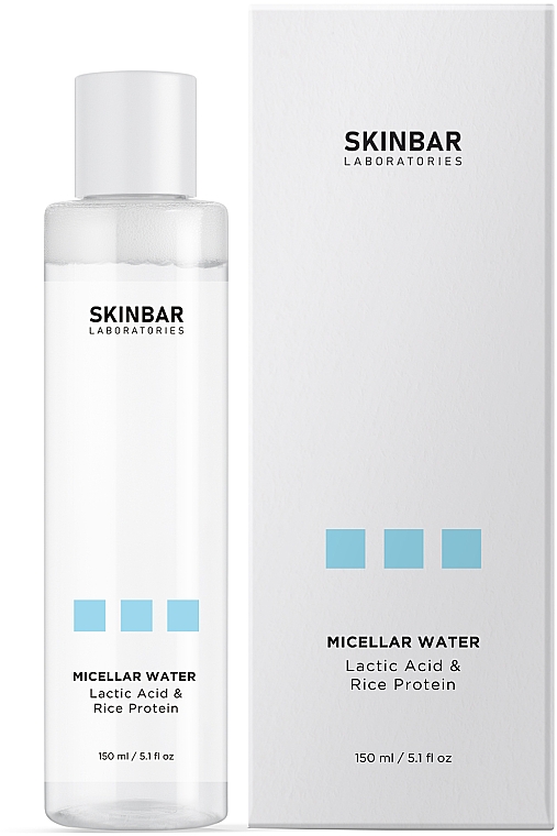 Oczyszczająca woda micelarna z kwasem mlekowym i proteinami ryżu - SKINBAR Lactic Acid & Rice Protein Micellar Water — Zdjęcie N4