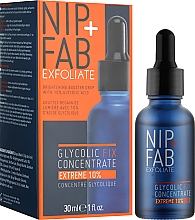Koncentrat na noc do twarzy z kwasem glikolowym - NIP + FAB Glycolic Fix Extreme Booster 10%  — Zdjęcie N2