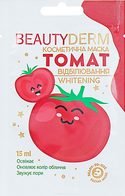 Maska wybielająca Pomidor - Beauty Derm Whitening — Zdjęcie N1