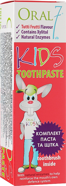 Zestaw do zębów dla dzieci - Oral7 Kids Toothpaste ( toothpaste/65g + toothbrush) — Zdjęcie N1