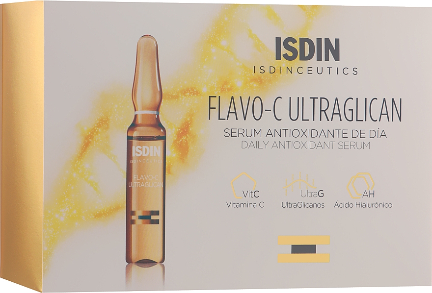 Serum antyoksydacyjne do twarzy na dzień - Isdin Isdinceutics Flavo- C Ultraglican Daily Antioxidant Serum  — Zdjęcie N4