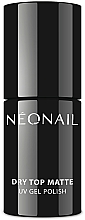 Matowy top coat do lakieru hybrydowego - NeoNail Professional Dry Top Matte — Zdjęcie N1