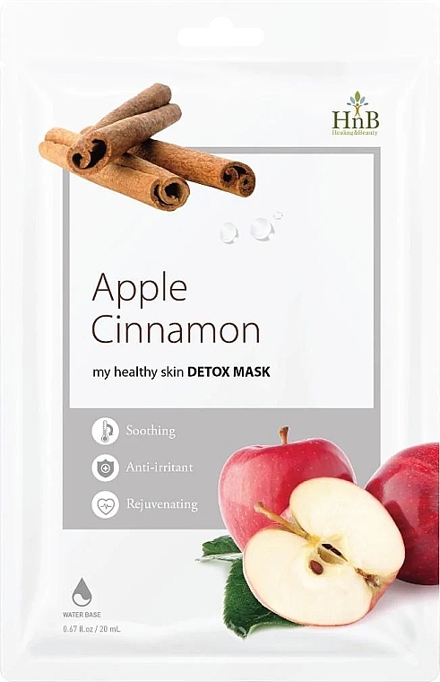 Detoksykująca maseczka do twarzy Jabłko-cynamon - HnB My Healthy Skin Detox Mask Apple Cinnamon — Zdjęcie N1