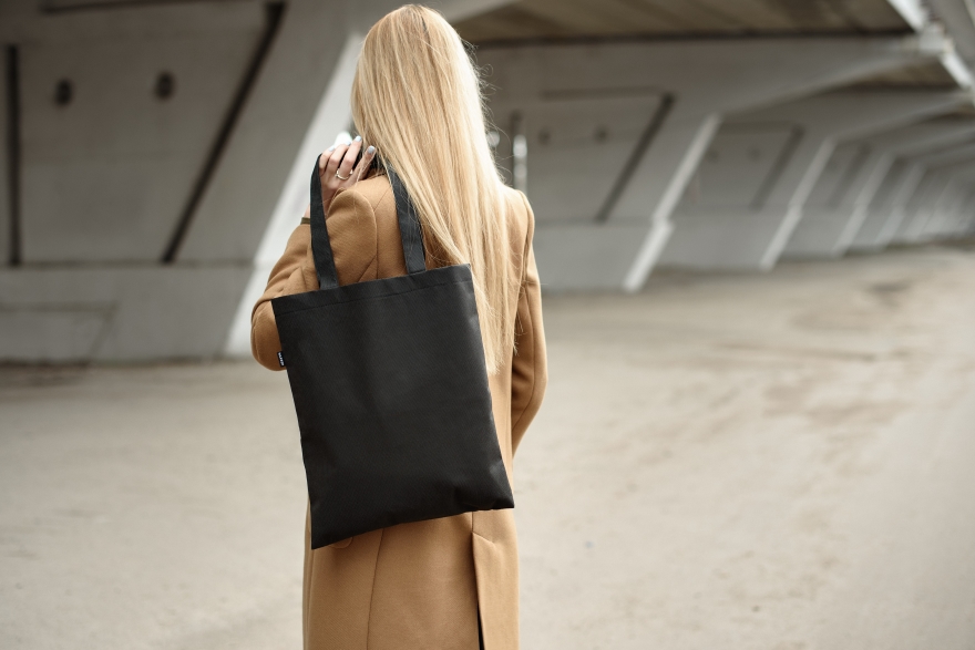 Czarna torba shopper Perfect Style (45 x 30 cm) - MAKEUP — Zdjęcie N2