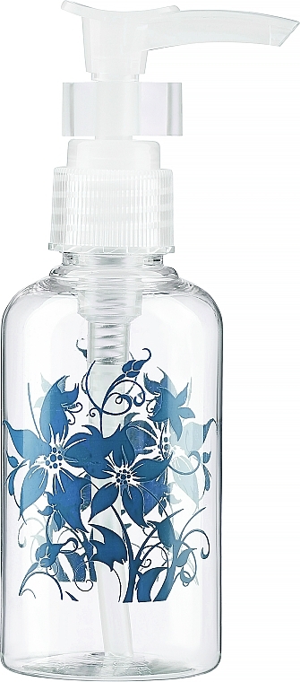 Butelka z dozownikiem, 75 ml, niebieskie kwiaty - Top Choice — Zdjęcie N1