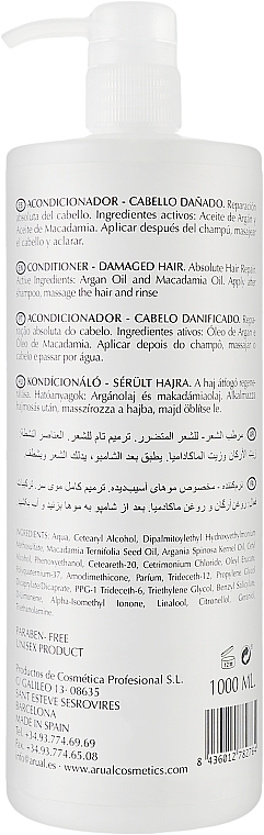 Odbudowująca odżywka do zniszczonych włosów - Arual Crystal Diamond Conditioner — Zdjęcie N4