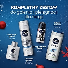 Zestaw - NIVEA MEN Sensitive Recovery Collection (ash/balm/100ml + foam/200ml + shower/gel/250ml + deo/50ml) — Zdjęcie N5