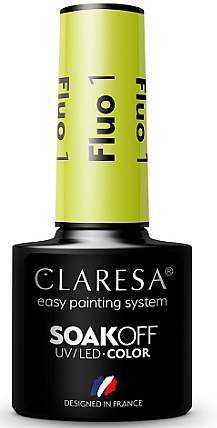 Żelowy lakier do paznokci - Claresa Fluo Soak Off UV/LED Color — Zdjęcie N1