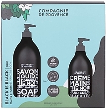 Kup Zestaw - Compagnie De Provence Black is Black Duo Hand & Body Set (soap/495ml + h/cr/300ml)