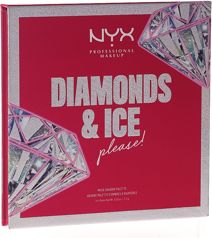 Paleta cieni do powiek - NYX Professional Makeup Diamonds & Ice Mega Shadow Palette — Zdjęcie N1