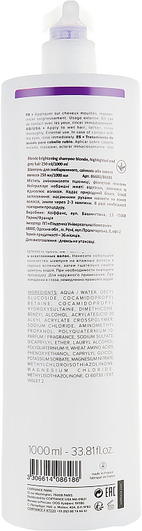 Szampon do włosów blond - Coiffance Professionnel Blond Brightening Shampoo — Zdjęcie N2