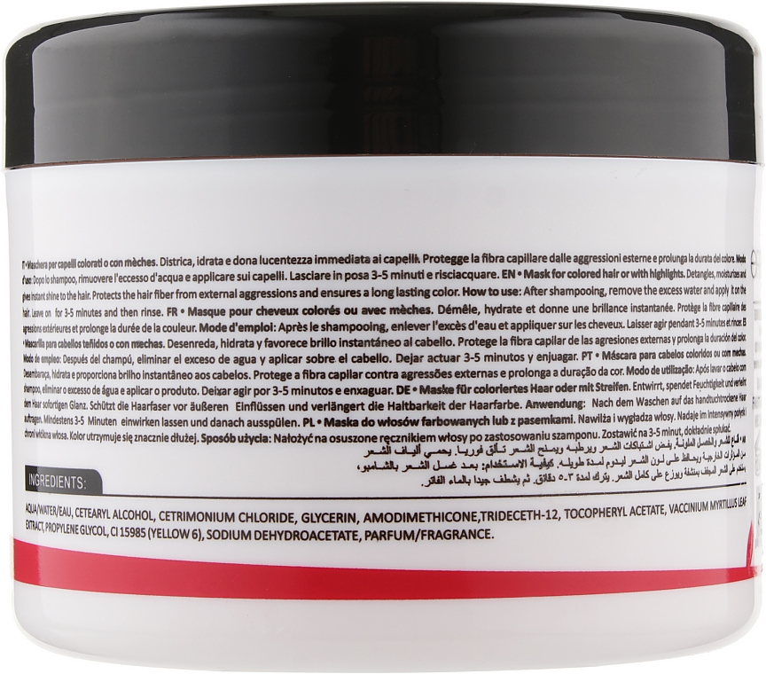 Maska do włosów farbowanych - Erreelle Italia Glamour Professional Mask Color Defense — Zdjęcie N2