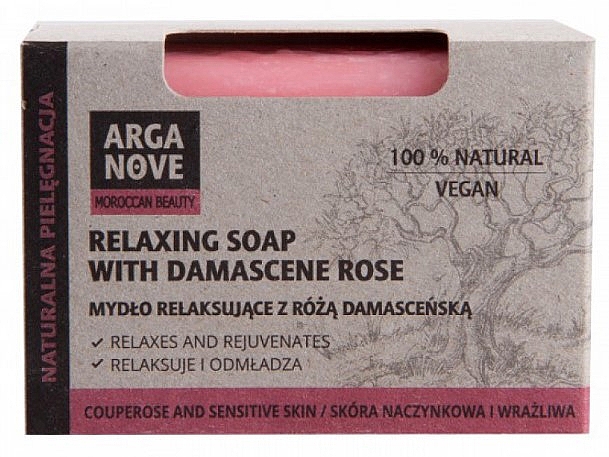 Naturalne mydło relaksujące z różą damasceńską - Arganove Damask Rose Relaxing Soap — Zdjęcie N1