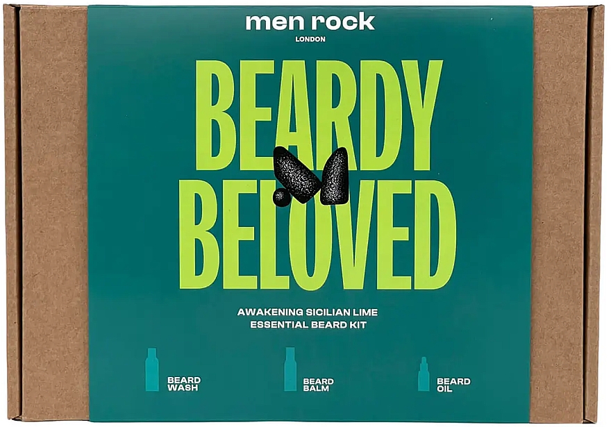 Zestaw - Men Rock Beardy Beloved Kit (b/wash/100ml + b/balm/100ml + b/oil/30ml) — Zdjęcie N1