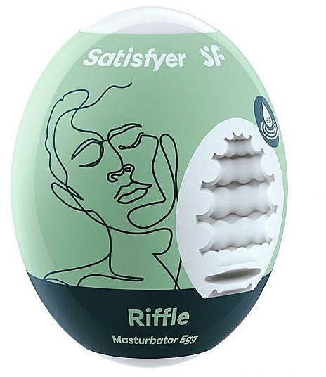 Masturbator Egg, miętowy - Satisfyer Masturbator Egg Single Riffle