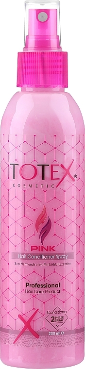 Dwufazowa odżywka w sprayu do włosów - Totex Cosmetic Pink Hair Conditioner Spray — Zdjęcie N1