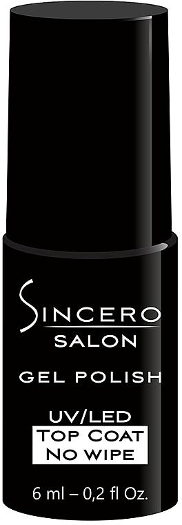 PREZENT! Top coat do paznokci żelowych - Sincero Salon Gel Polish Top Coat No Wipe — Zdjęcie N1