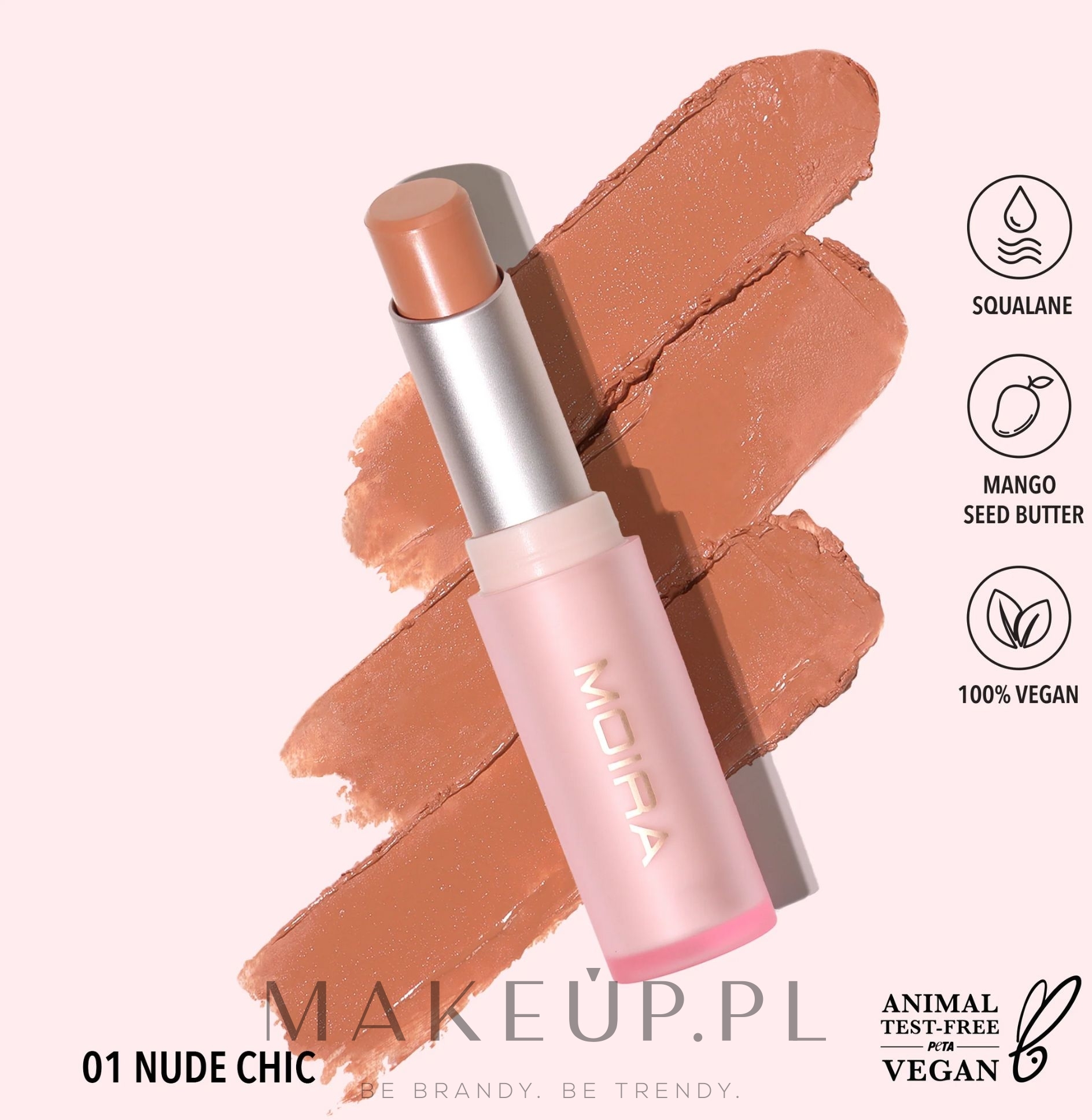 Pomadka do ust - Moira Signature Lipstick — Zdjęcie 001 - Nude Chic