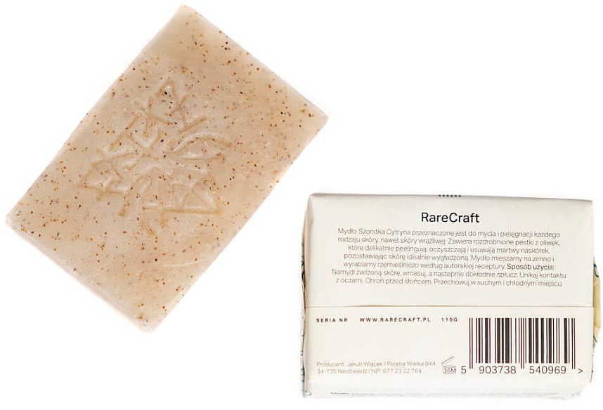 Mydło peeling Szorstka cytryna - RareCraft Soap — Zdjęcie N2