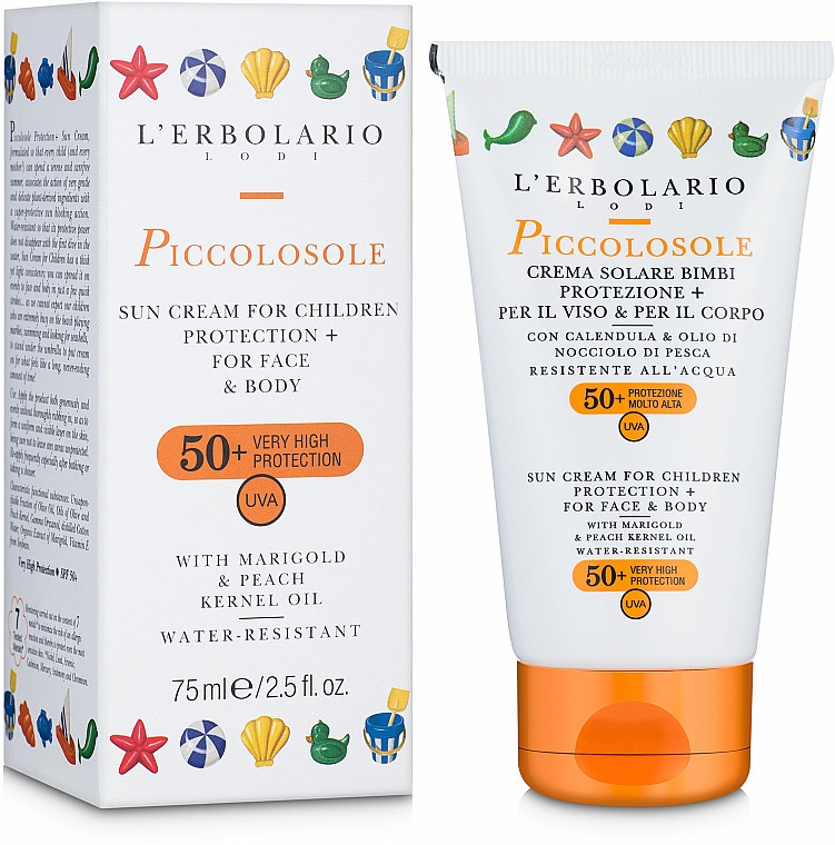 Krem przeciwsłoneczny do twarzy i ciała dla dzieci - L'Erbolario Piccolosole Creme Solare Bimbi Protezione SPF50+ — Zdjęcie N1