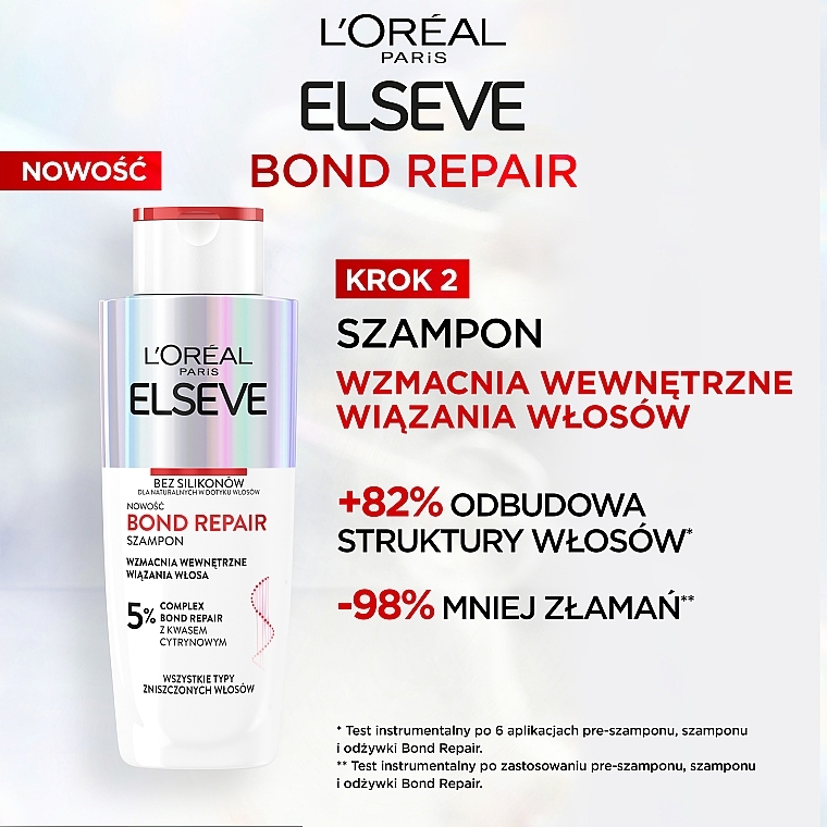 Rewitalizujący szampon do włosów - L'Oreal Paris Elseve Bond Repair Shampoo — Zdjęcie N3