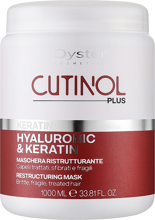 Maska do włosów łamliwych i osłabionych - Oyster Cutinol Plus Keratin Restructuring Mask — Zdjęcie N2