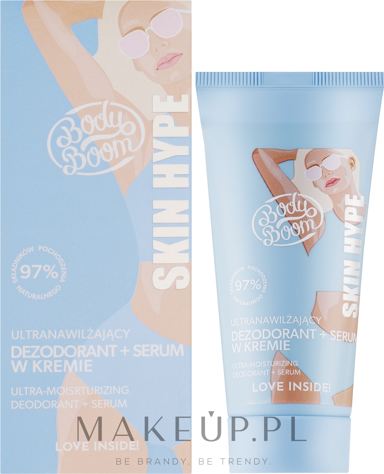 Ultranawilżający dezodorant + serum w kremie - BodyBoom Skin Hype Ultra-Moisturizing Deodorant + Serum — Zdjęcie 50 ml