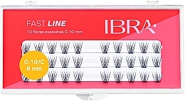 Kępki rzęs, C 0,10, 8 mm - Ibra Fast Line — Zdjęcie N1
