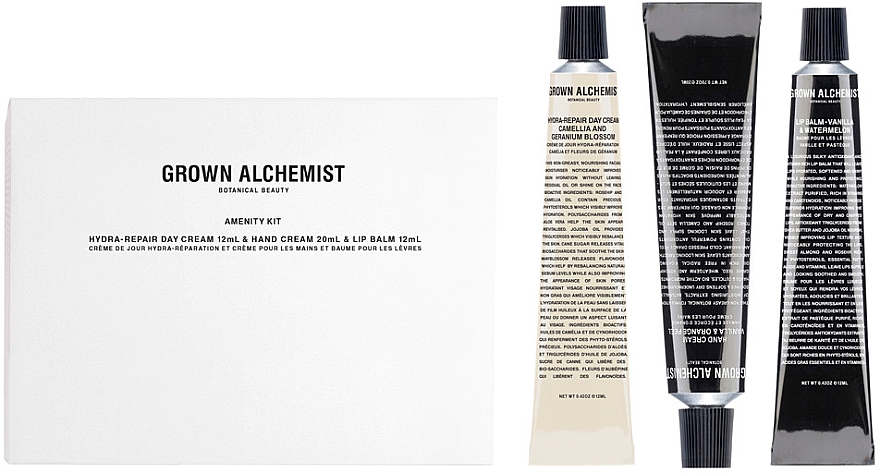 Zestaw - Grown Alchemist Amenity Kit (h/cr/20ml + b/cr/12ml + cr/12ml) — Zdjęcie N1