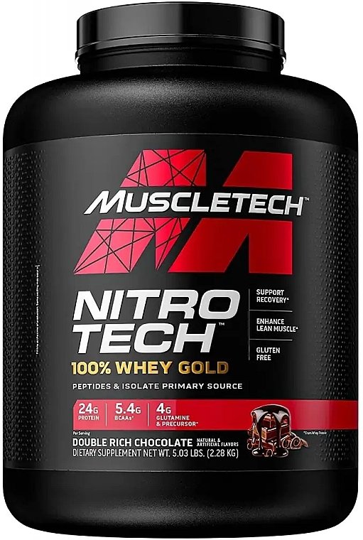 Białko serwatkowe Podwójna czekolada - Muscletech Nitro Tech Whey Gold — Zdjęcie N1
