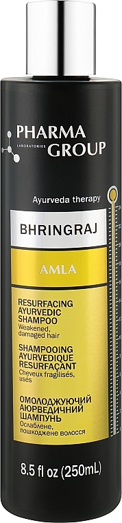 PRZECENA! Odmładzający szampon do włosów Bhringraj + Amla - Pharma Group Laboratories Bhringraj + Amla Resurfacing Shampoo * — Zdjęcie N1