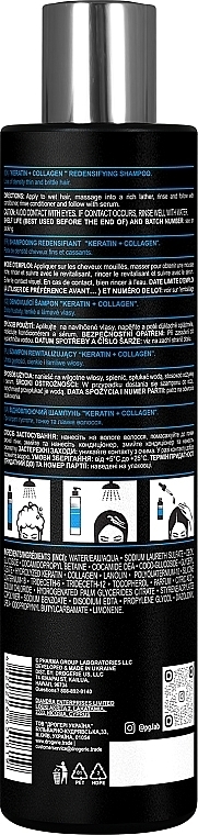 PRZECENA! Regenerujący szampon do włosów z keratyną i kolagenem - Pharma Group Laboratories Keratin + Collagen Redensifying Shampoo * — Zdjęcie N2