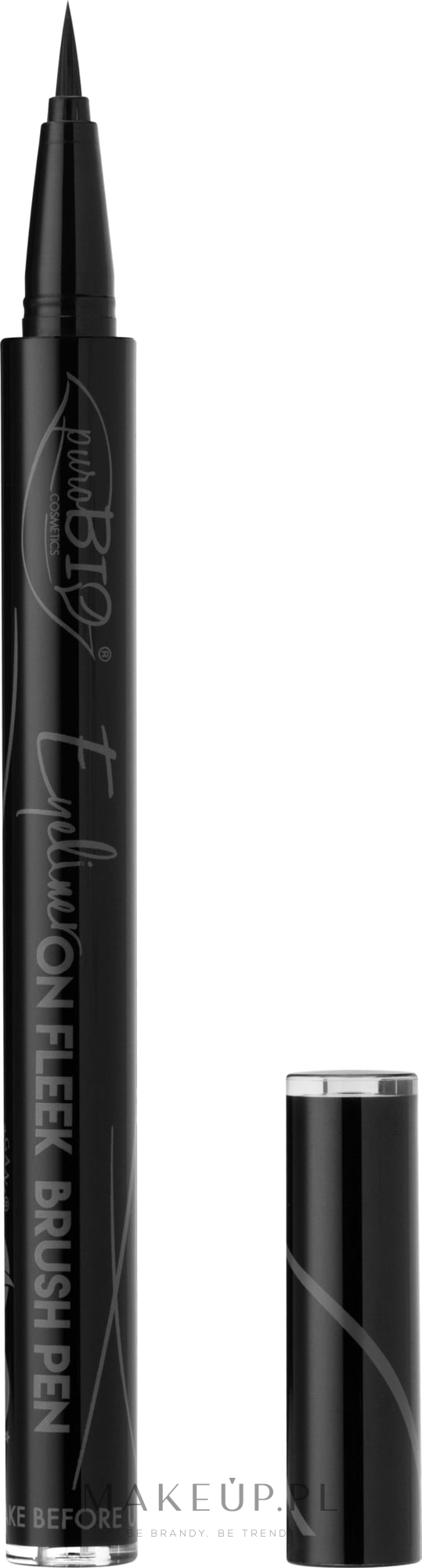 Eyeliner - PuroBio Cosmetics Eyeliner On Fleek Brush Pen — Zdjęcie Black