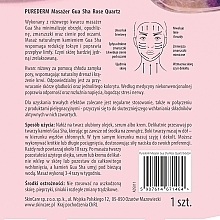 Masażer do twarzy Gua Sha, różowy kwarc - Purederm Rose Quartz — Zdjęcie N3