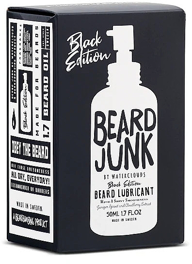Olejek do brody - Waterclouds Beard Junk Beard Lubricant Black Edition — Zdjęcie N2