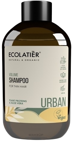 Szampon zwiększający objętość do cienkich włosów - Ecolatier Urban Volume & Strength Shampoo — Zdjęcie 600 ml