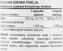 Wapń w kapsułkach, 100 szt. - Now Foods Coral Calcium — Zdjęcie N3