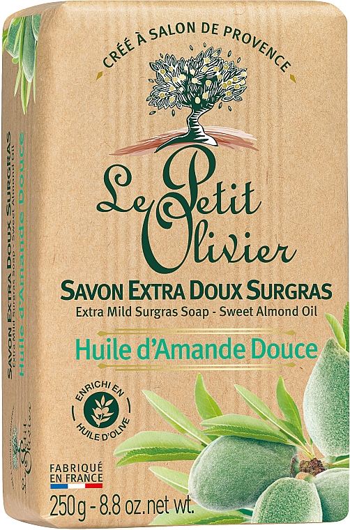 Delikatne mydło kosmetyczne Słodkie migdały - Le Petit Olivier Vegetal Oils Soap Sweet Almond Oil — Zdjęcie N2