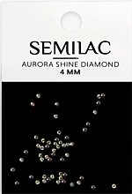 Cyrkonie do paznokci, 4 mm - Semilac Aurora Shine Diamond — Zdjęcie N1